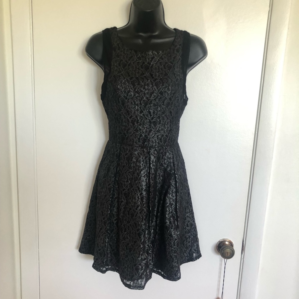 3 for $15 Socialite Lace metallic a-line dress - size L